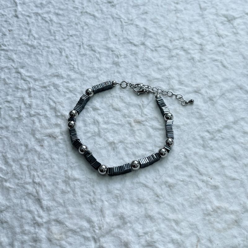 Obsidian Block Bracelet