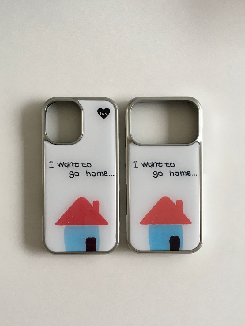 lovinhere(ラビンヒア)の「Hug House Epoxy Silver Case(Smartphone Accessories)」