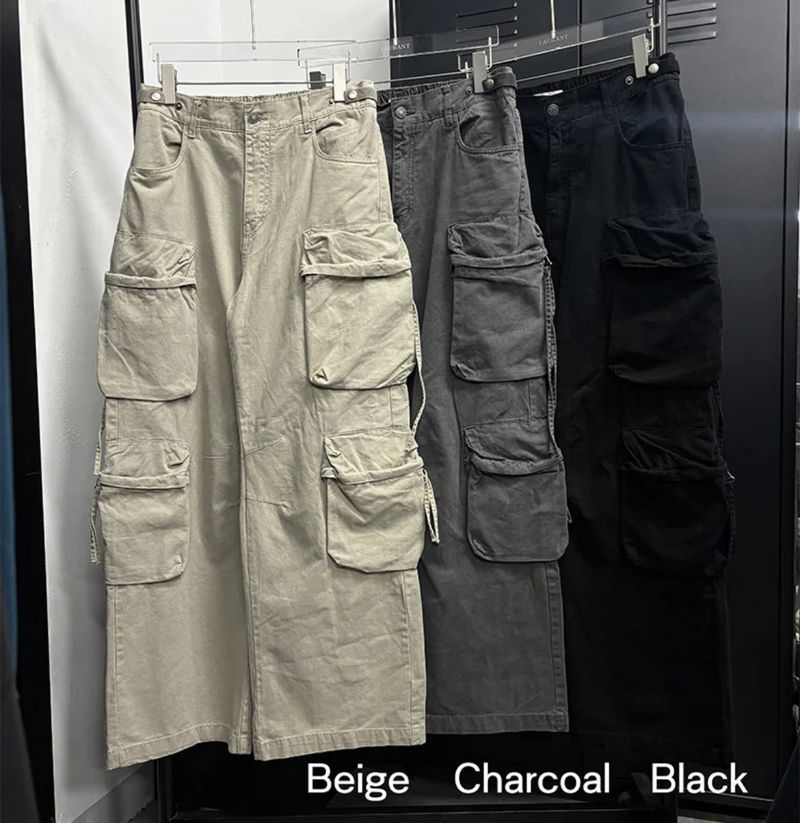 [Unisex] Dyeing string multi cargo pants(3color)
