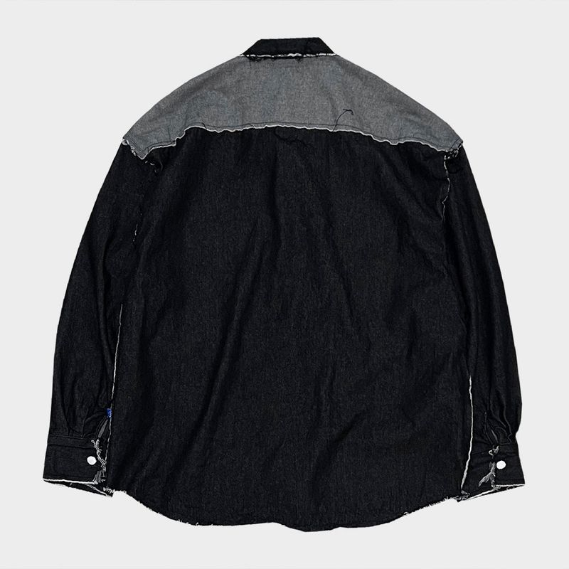 grunge denim shirt_black
