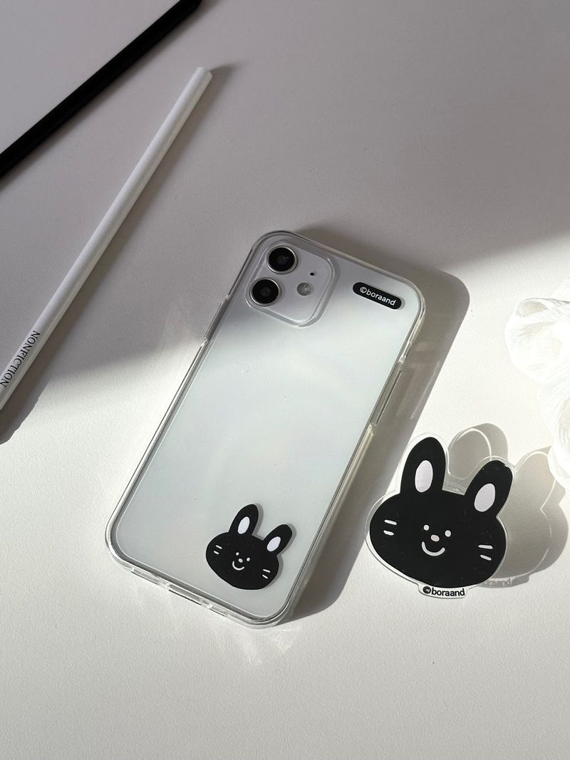 bora and(ボラアンド)の「Black bunny jelly case (iphone case)(Smartphone Accessories)」