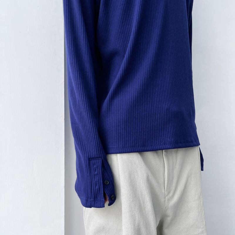 Ribbed Henley Top