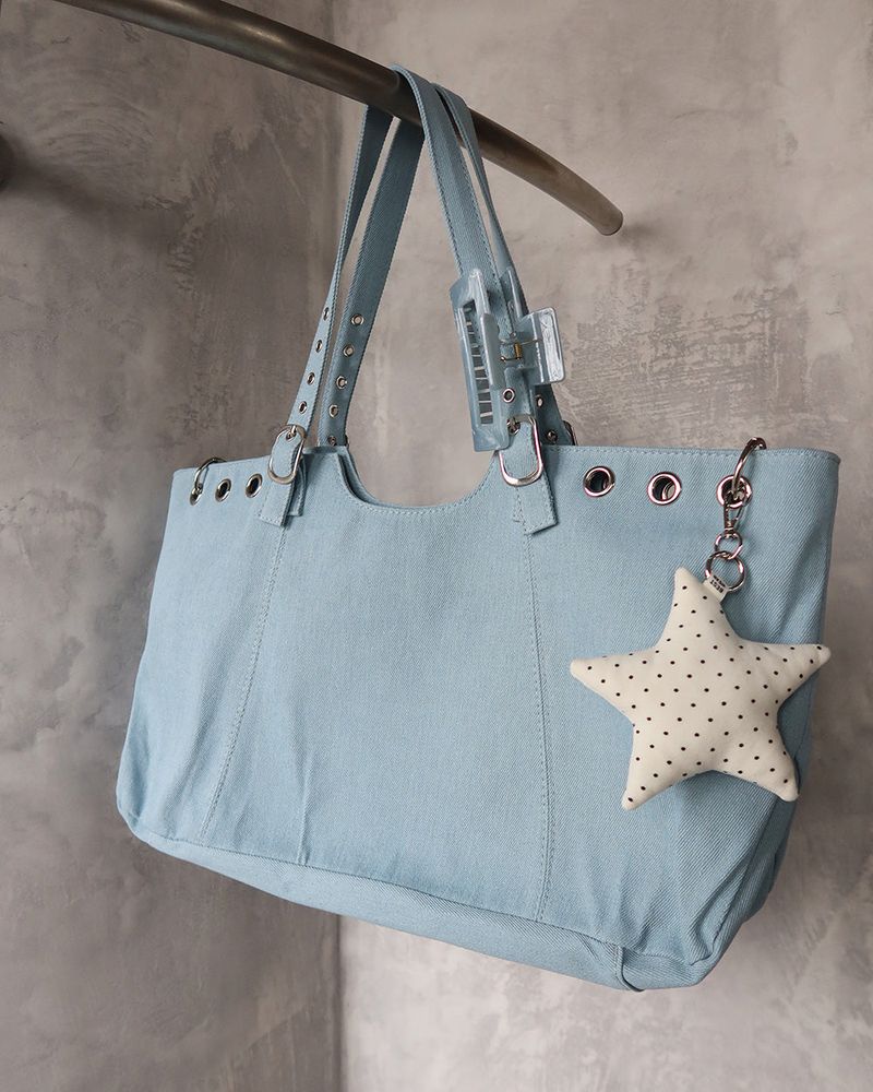 3 Color Ring Eyelet Big Shoulder Bag