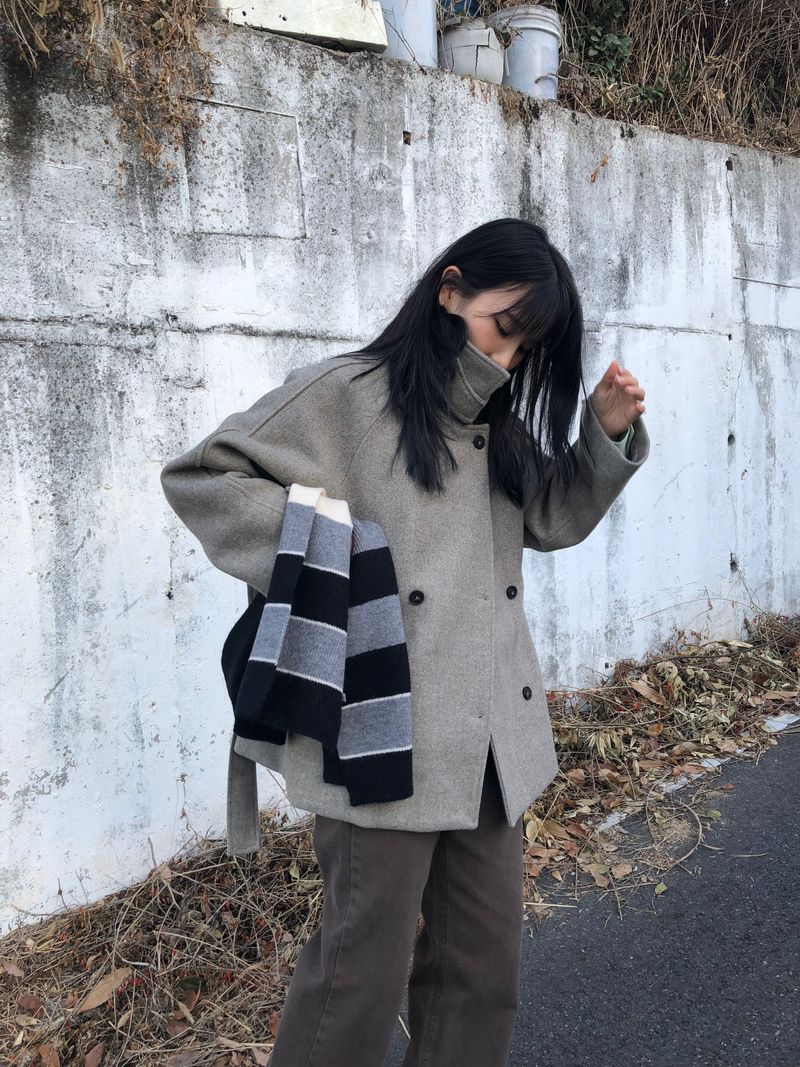 Zelda double pea coat