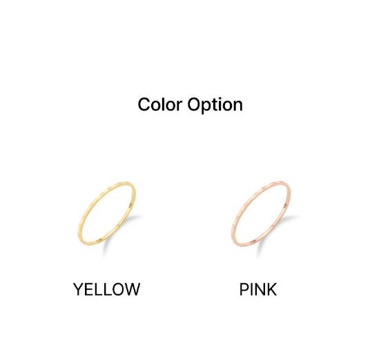 26SS★ Truly Essence 14K Single Cutout Ring