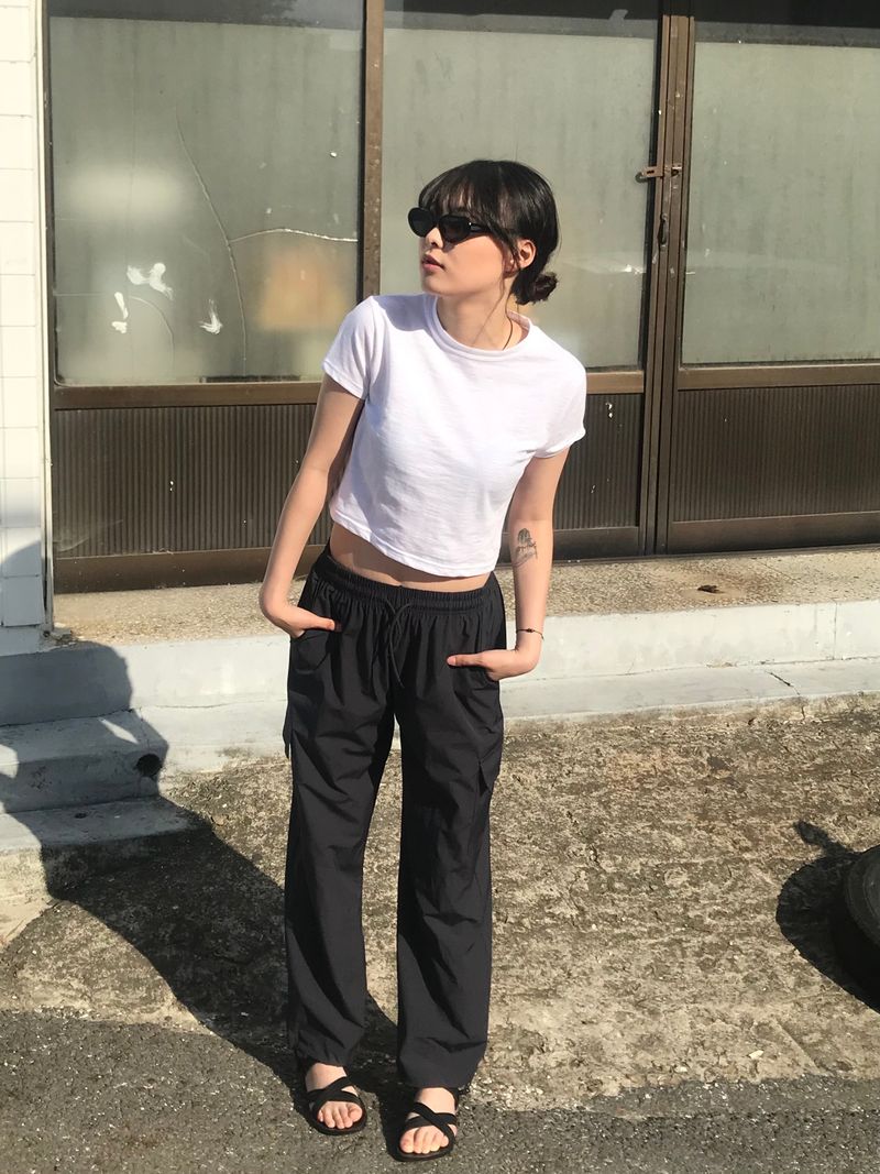Daily nylon cargo pants