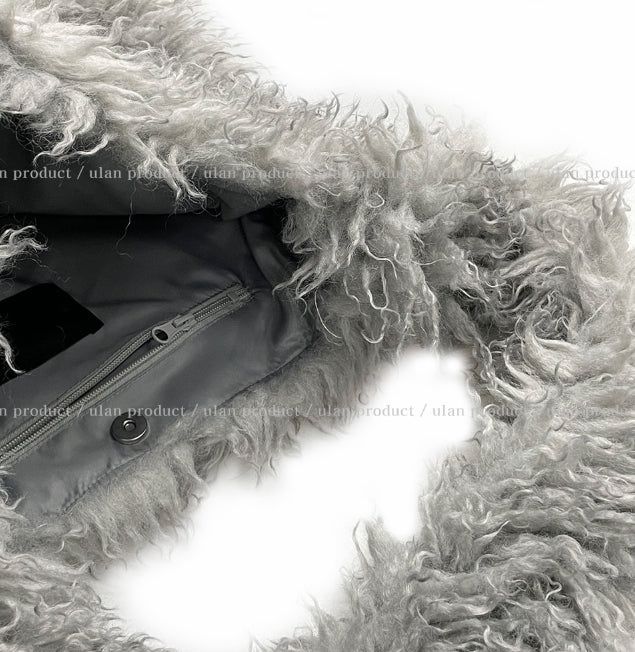 Boucle fur crossbody bag