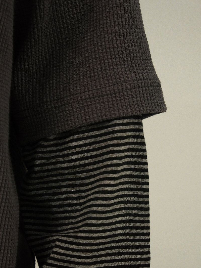 SO Waffle Stripe Layered Long Sleeves