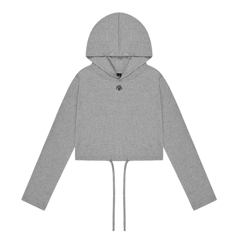 LOGO STITCH STRING HOOD LONG SLEEVE