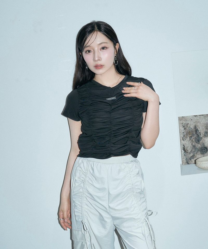 ANDGEEBEE（アンジービー）の「ギャザーミニT（Tops）」