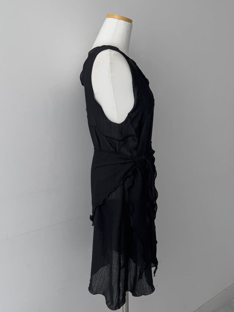 [Scarf SET] Bambi Layered See-through Mini One Piece