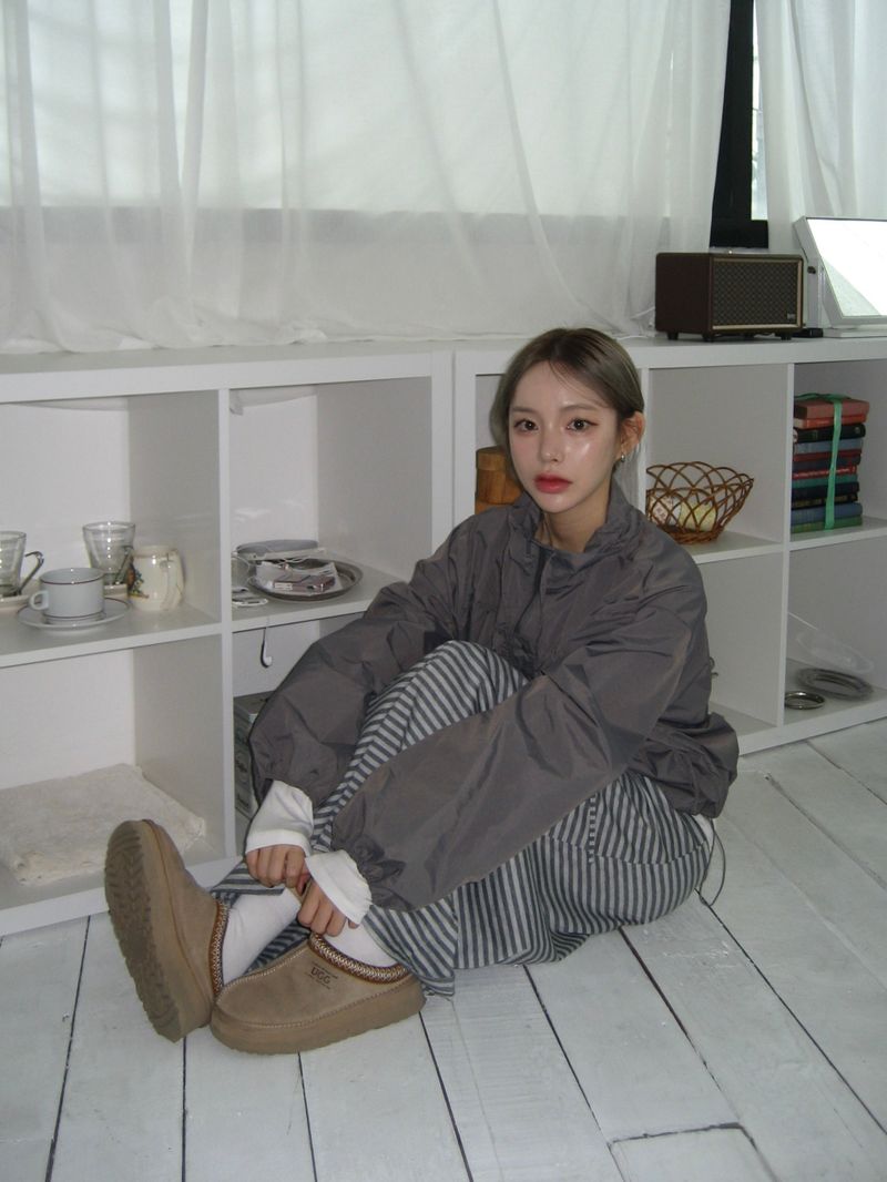 Bunny Stripe Banding Long Skirt (2c)