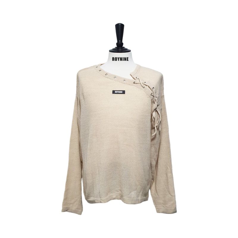 ROYNINE（ロイナイン）の「Light Beige Slit Knit（Tops）」