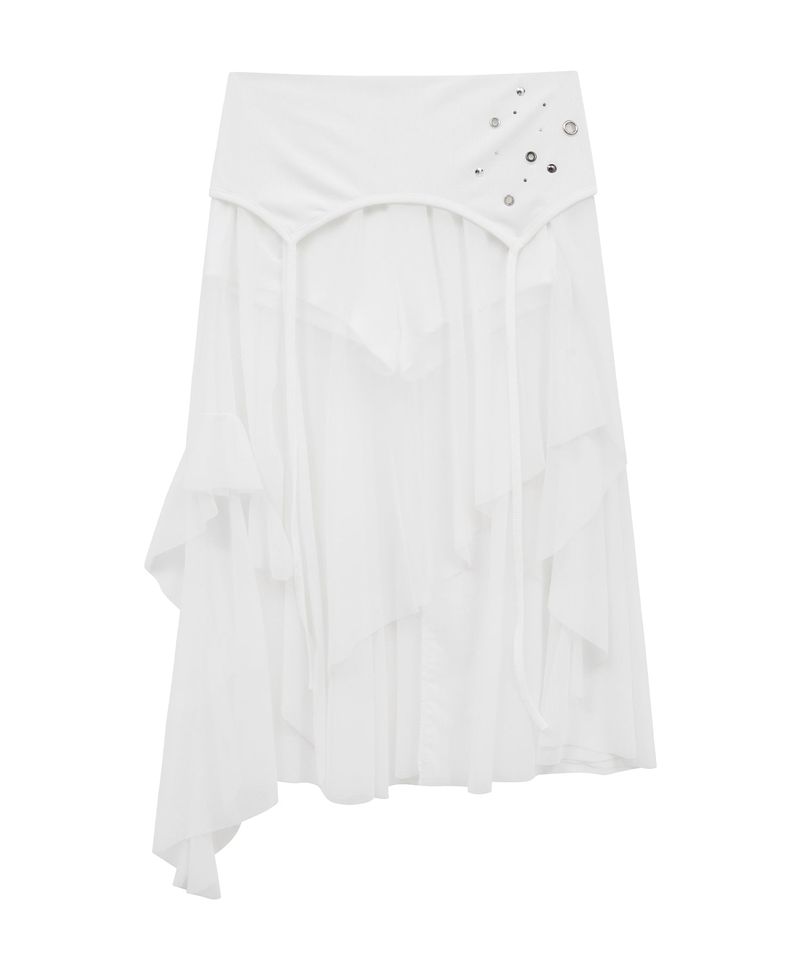 eyメッシュ スカート(white)