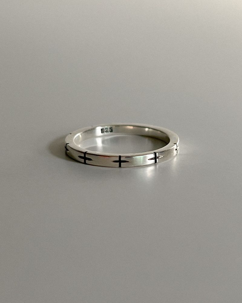Hove cross ring (silver) *1PCS