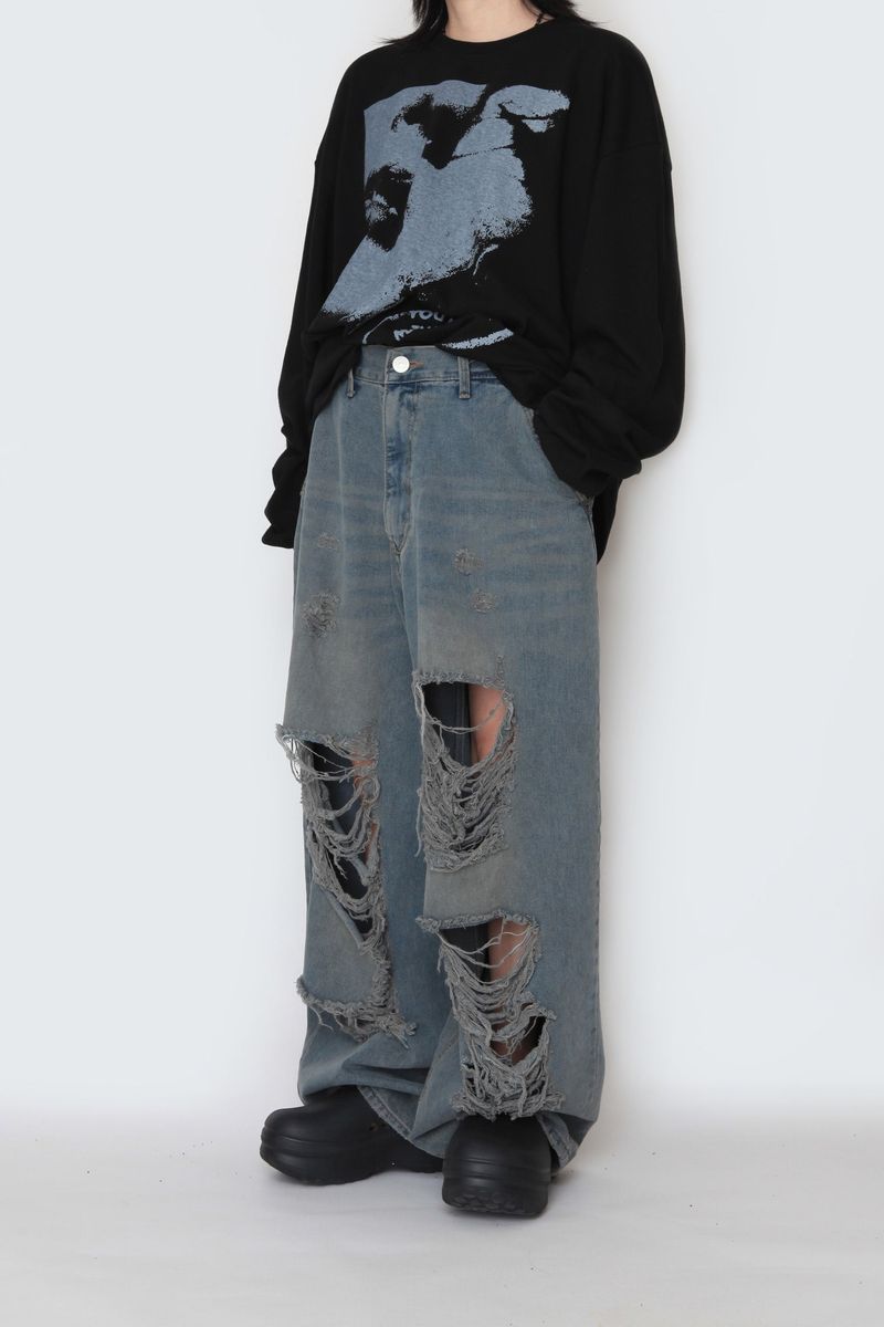 Face over long sleeve T