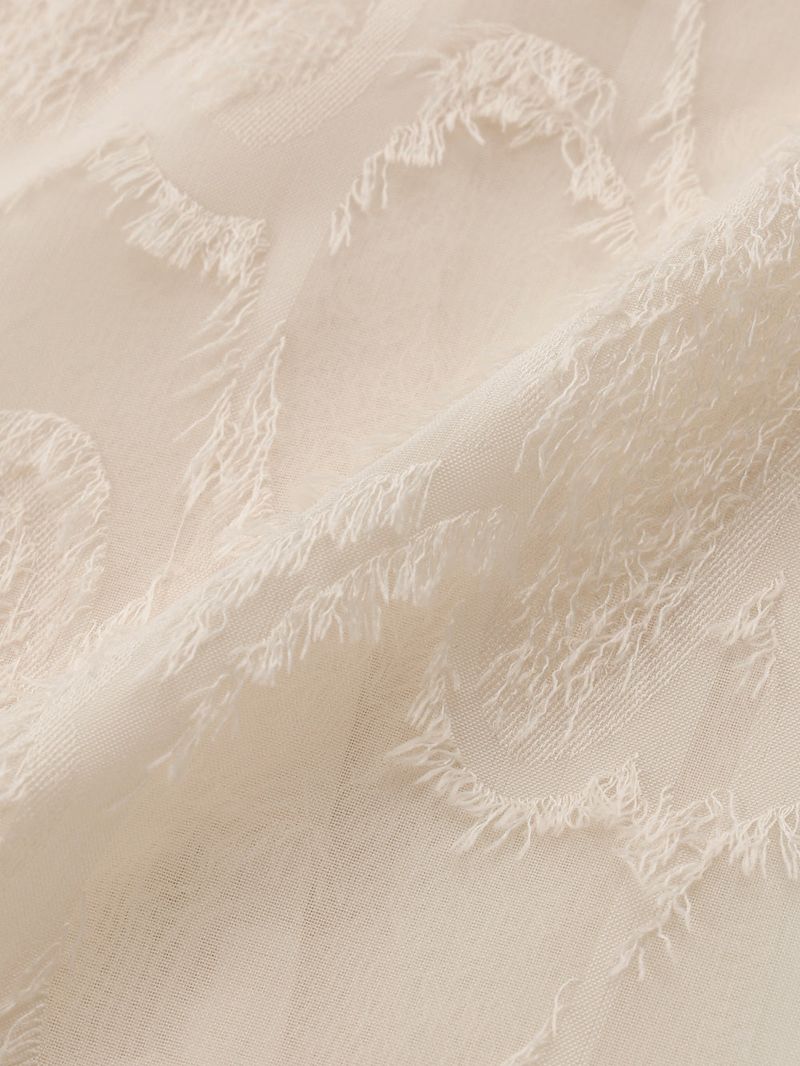 Feather Lace Overfit Shirt_Cream