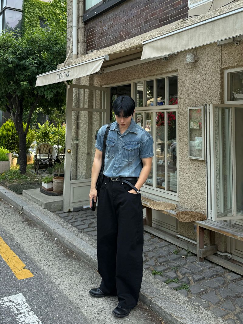 Cotton wide soft balloon pants