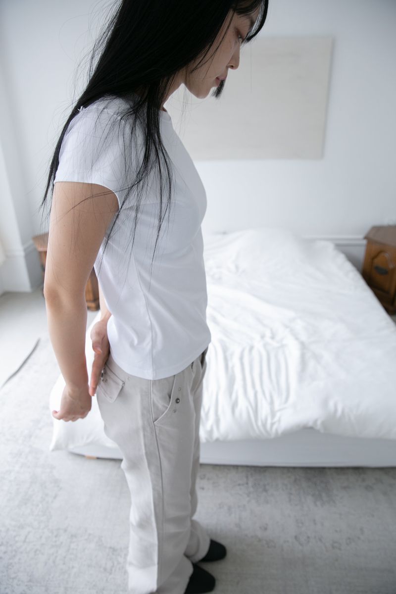 clean short sleeve half top(3colors)