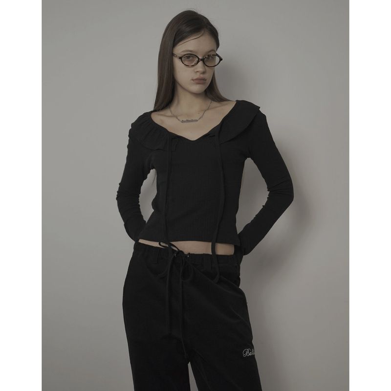 COTTON CANDY PANTS-BLACK
