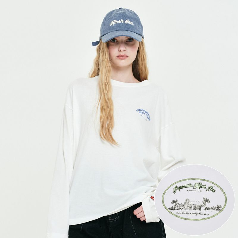 KIRSH（キルシー）の「BOHEMIAN GRAPHIC LONG SLEEVE [WHITE]（Tops）」