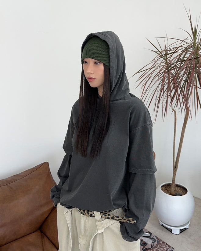 Lual Layered Pig Hoodie