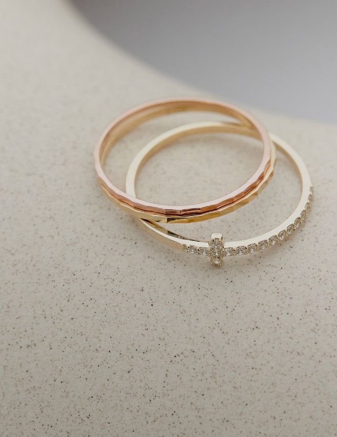 26SS★ Truly Essence 14K Single Cutout Ring