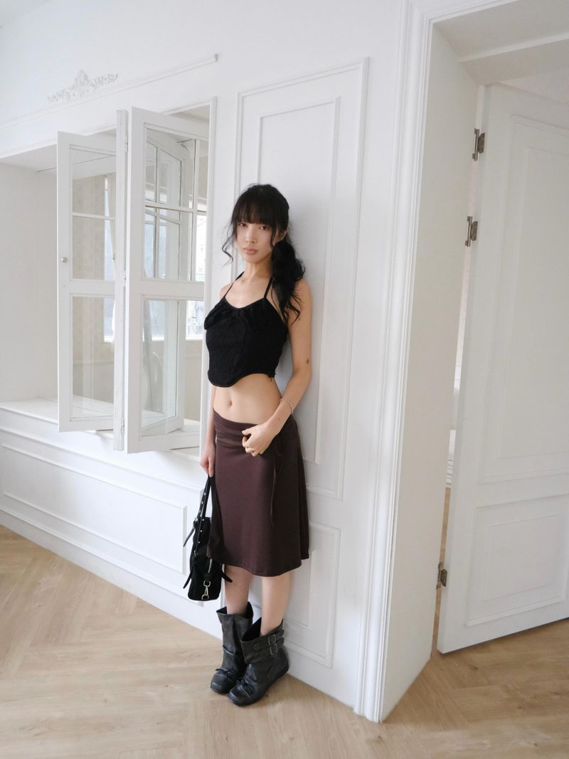 double buckle short boots