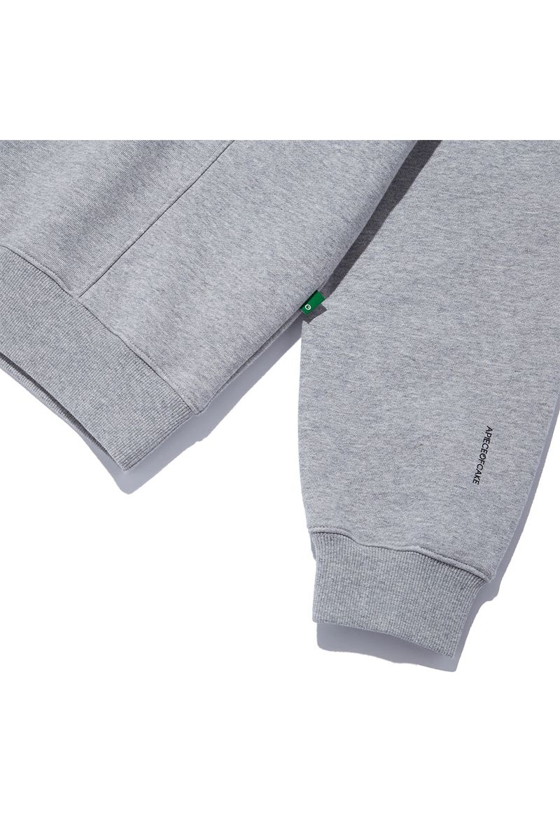 Cherry Bear Half Zipup Crewneck_Grey