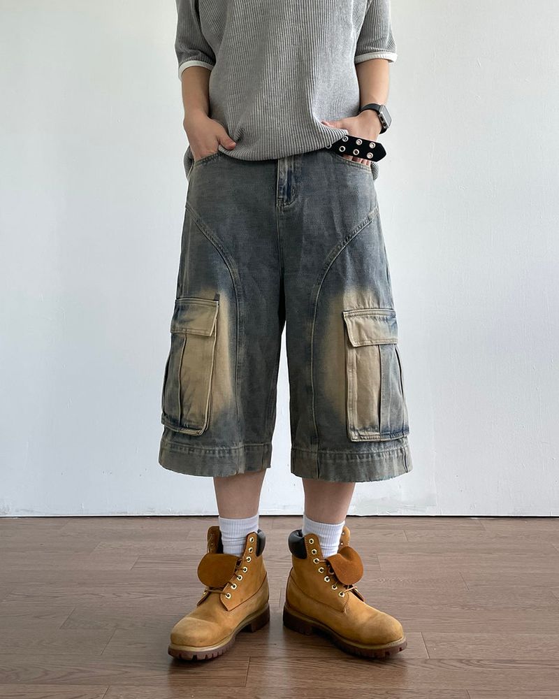 IDF（アイディーエフ）の「Melt Bermuda Cargo Denim Pants（Pants）」