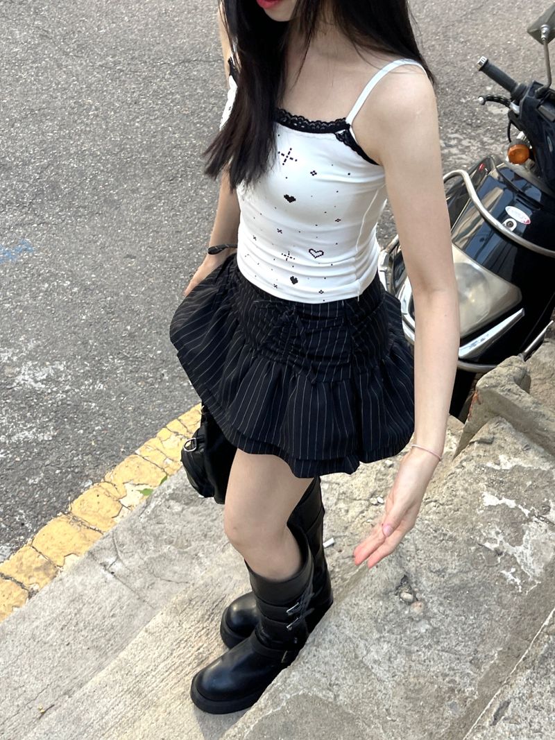 Kitchen Dot Pixel Lace Sleeveless