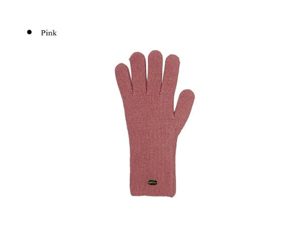 Levon Angora Glove Fingerhole Knit Gloves