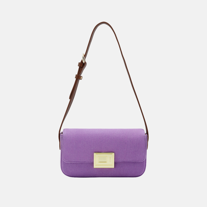 Tannin Book Lock Baguette Bag-S