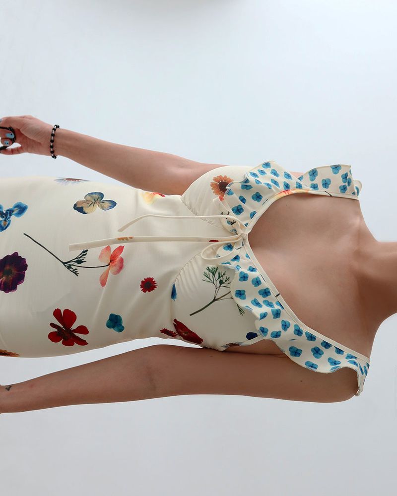 May Flower Slim Maxi Long Dress