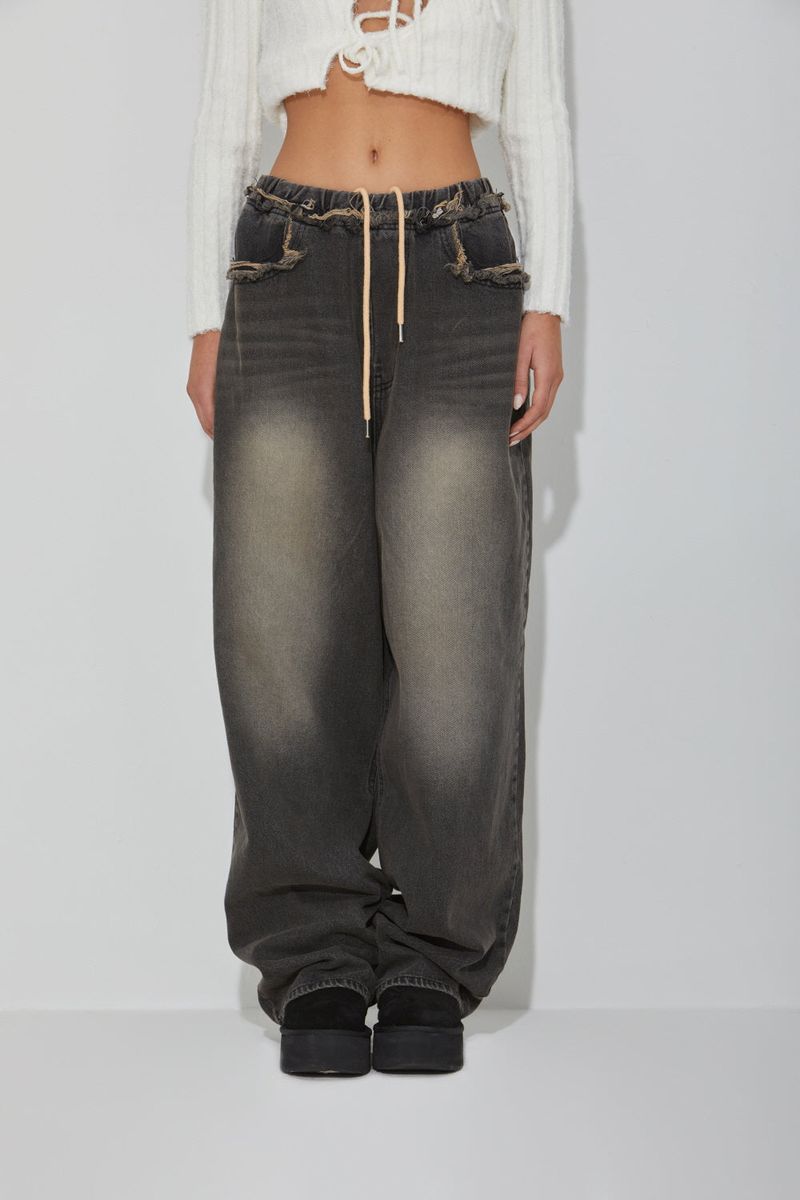 UNDERFIT PANTS-BK