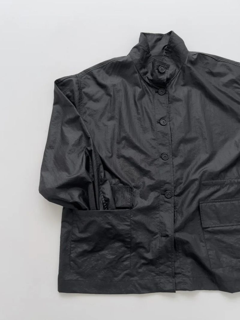 Low Nylon String Loose Fit Jacket