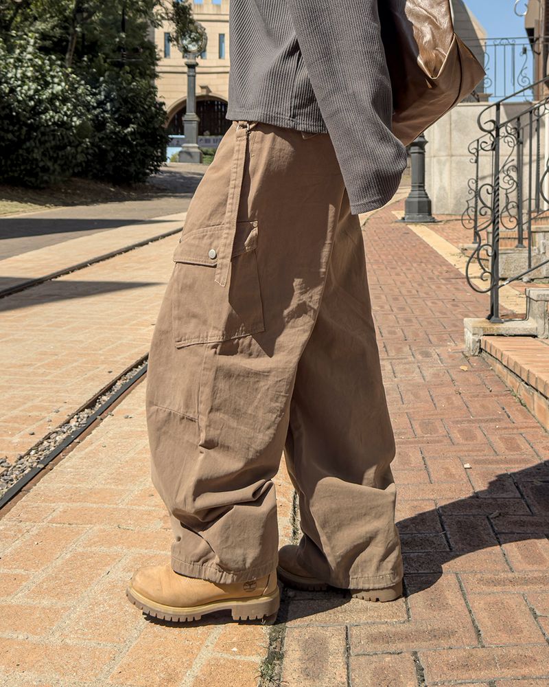 Rawden strap wide cargo pants