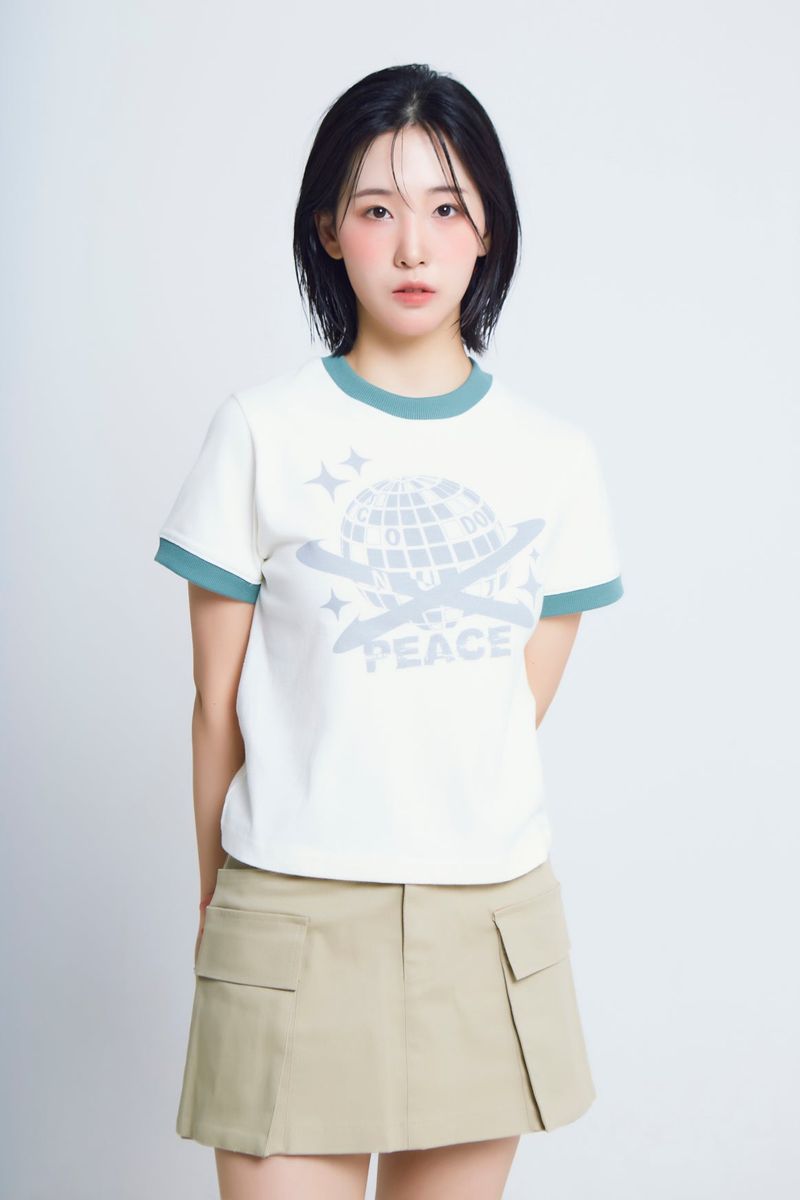 universe print ½T-shirts_ivory/green
