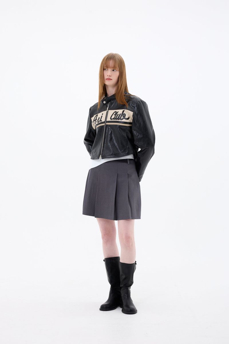 MOON NIGHT PLEATS SKIRT / CHARCOAL