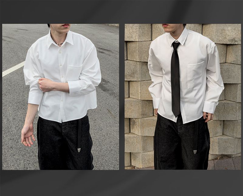 Aon Basic Cropped Shirt