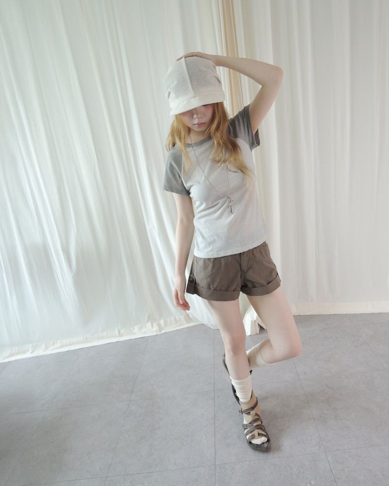 HEATHER RAGLAN SHORT SLEEVE T-SHIRT
