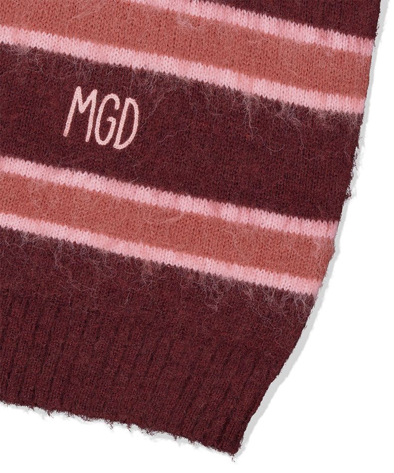 HAIRY STRIPE KNIT SWEATER