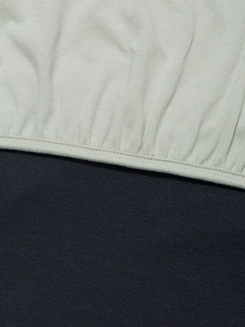 SHIRRING CONTRAST TANK TOP(MINT)