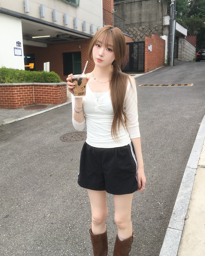 Nylon track shorts