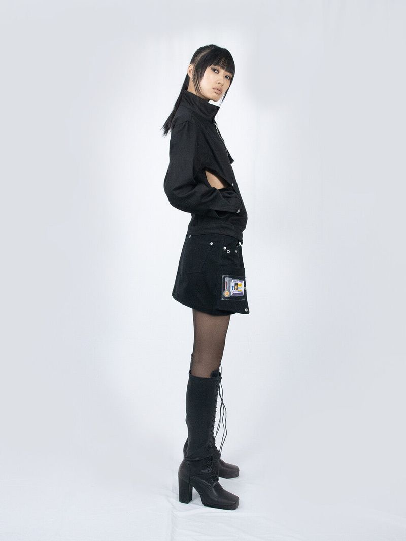 Circle Denim Jacket (Black)