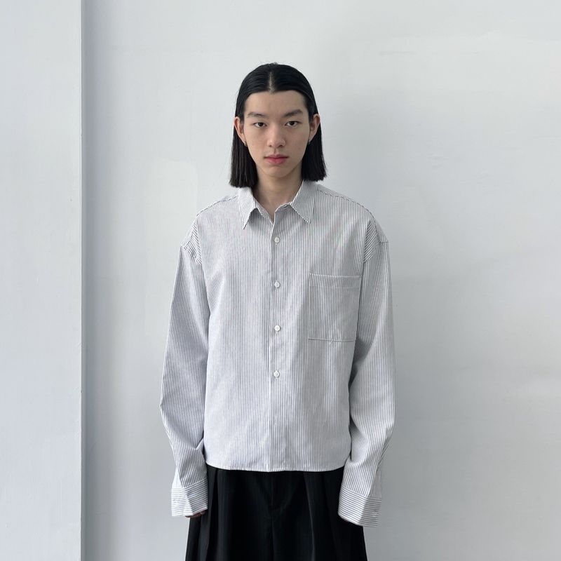 FADE MEET（フェードミート）の「Light Casual Band Collar Shirt（Tops）」