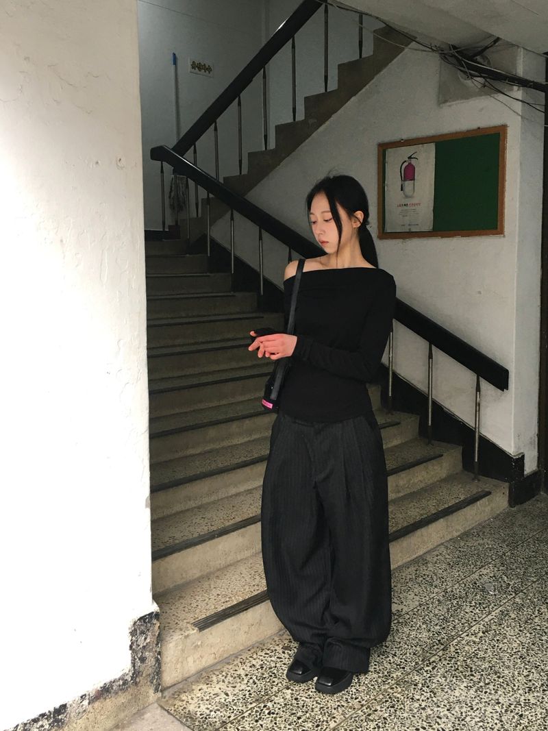 ピーターストライプワイドスラックス (3c)