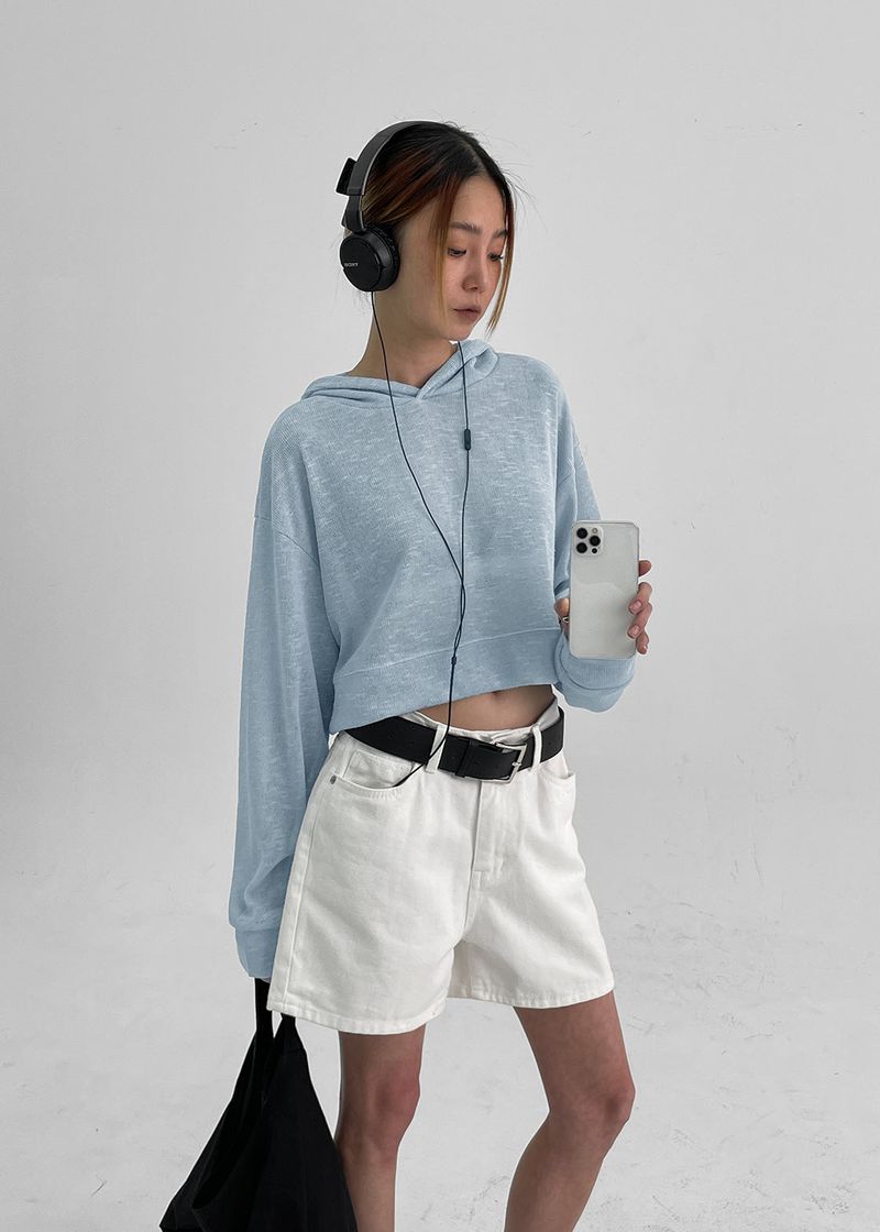 [MADE] Serdi Cropped Linen Hoodie
