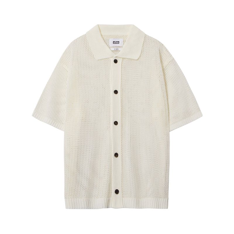 [ULKIN] MUGUNG Crochet Half Shirt_Ivory