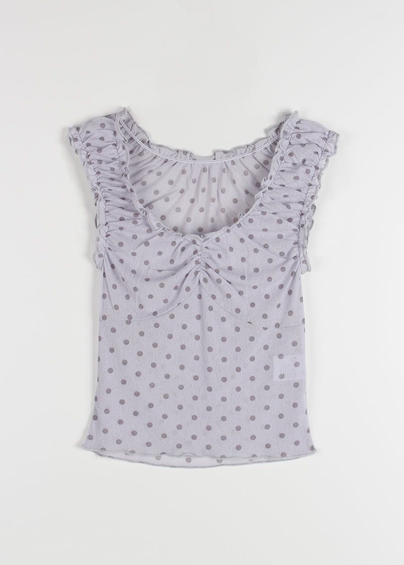 SHIRRING DOT 2-WAY TOP